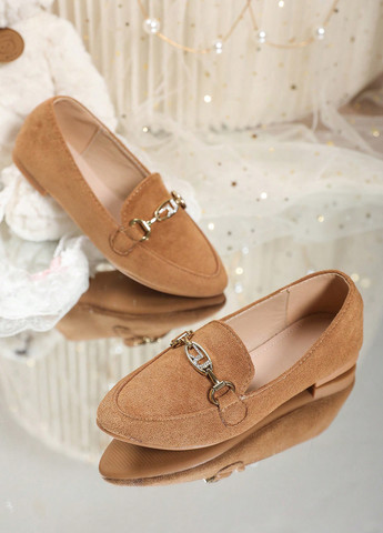 Коричневые туфли на низком каблуке SHEIN