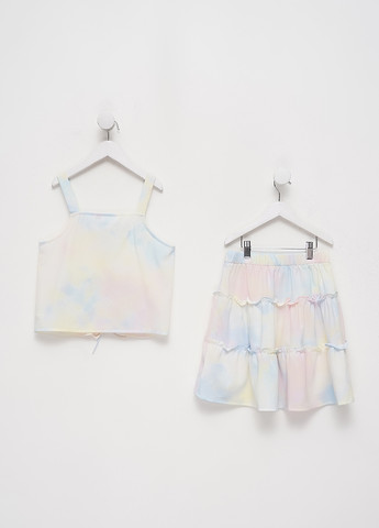 Комбинированный летний костюм (топ, юбка) H&M