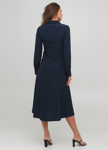 Темно-синя кежуал сукня з спідницею-сонце, сукня-сорочка Monki однотонна