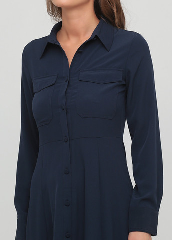 Темно-синя кежуал сукня з спідницею-сонце, сукня-сорочка Monki однотонна