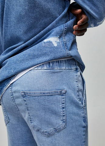Голубые демисезонные джоггеры джинсы Pull & Bear