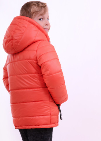 Оранжевая зимняя зимняя удлиненная куртка k33 Luxik Зимняя куртка