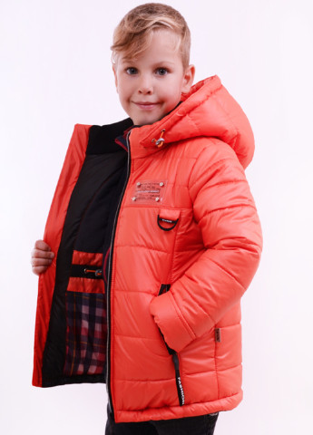 Помаранчева зимня зимова подовжена куртка k33 Luxik Зимняя куртка