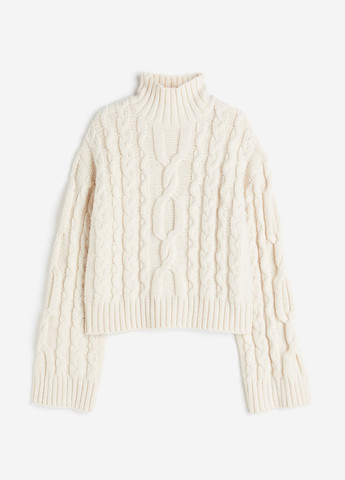 Кремовый зимний свитер H&M