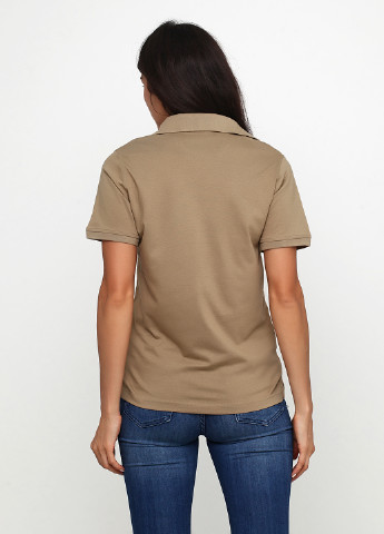 Бежевая женская футболка-поло Clique однотонная