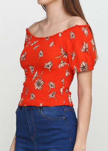 Оранжево-красная летняя блуза C&A