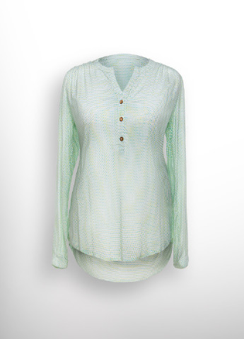 Комбінована демісезонна блуза з акварельним принтом в78 Luxik