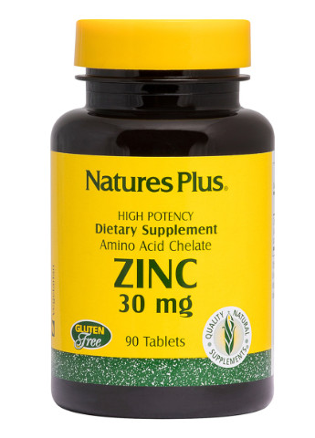 Цинк 30 мг,, 90 Таблеток Natures Plus (228292116)