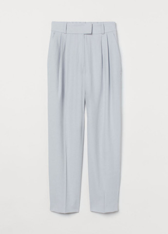 Светло-голубые классические демисезонные зауженные брюки H&M