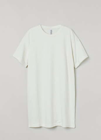 Білий кежуал сукня сукня-футболка H&M однотонна