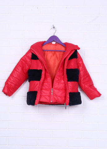 Красный демисезонный комплект (куртка, жилет) Одягайко
