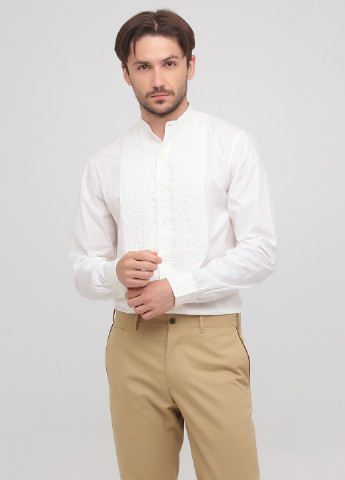 Белая кэжуал рубашка однотонная Ralph Lauren