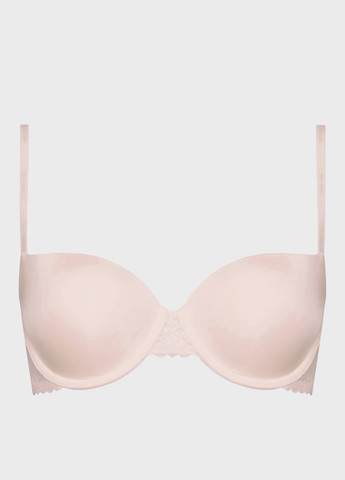Світло-рожевий балконет бюстгальтер Calvin Klein з кісточками поліамід