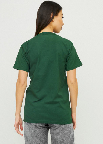 Зеленая демисезон футболка boyfriend / air print / YAPPI