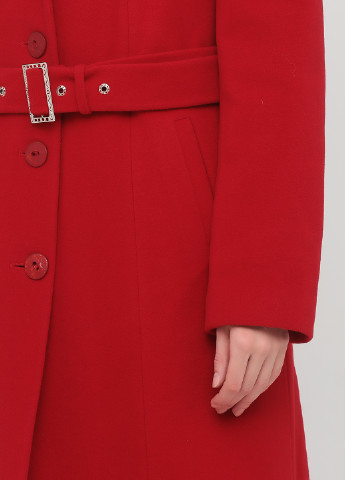 Красное демисезонное Пальто однобортное Nina Vladi