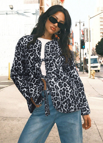 Серый демисезонный кардиган SHEIN