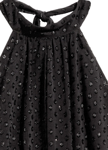 Черное кэжуал платье а-силуэт H&M однотонное