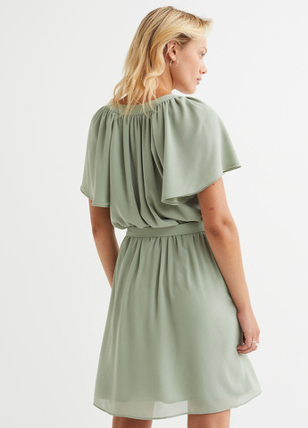 Світло-бірюзова кежуал сукня кльош H&M однотонна