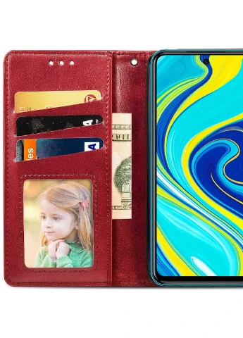 Кожаный чехол книжка Gallant (PU) для Xiaomi Redmi Note 9s / Note 9 Pro / Note 9 Pro Max Красный (is_00000035723_3) Getman (237829082)