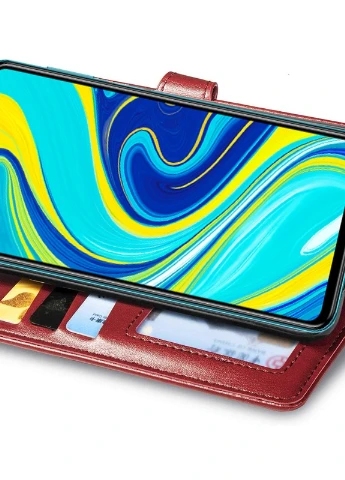 Кожаный чехол книжка Gallant (PU) для Xiaomi Redmi Note 9s / Note 9 Pro / Note 9 Pro Max Красный (is_00000035723_3) Getman (237829082)