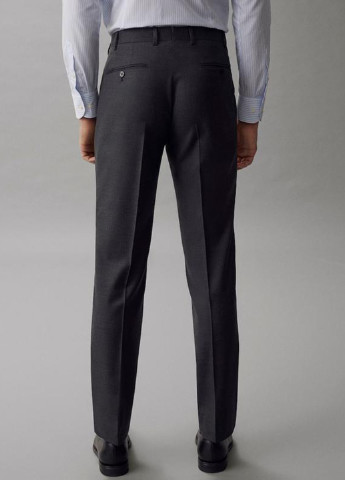 Темно-серые классические демисезонные классические брюки Massimo Dutti