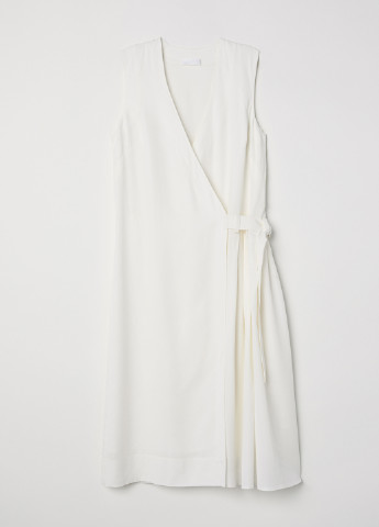 Молочна кежуал сукня на запах H&M однотонна