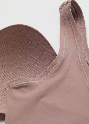 Розово-коричневый топ бюстгальтер H&M без косточек полиэстер, микрофибра