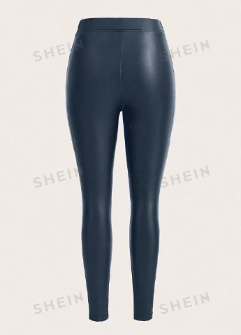 Темно-синие демисезонные леггинсы SHEIN