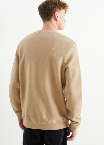 Бежевий світшот C&A однотонний вишивка (313290908)