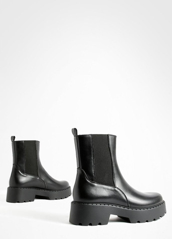 Осенние ботинки челси Boohoo без декора из искусственной кожи