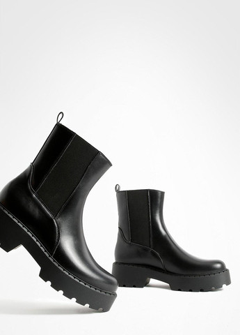 Осенние ботинки челси Boohoo без декора из искусственной кожи