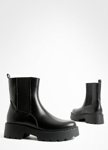 Осенние ботинки челси Boohoo без декора из искусственной кожи