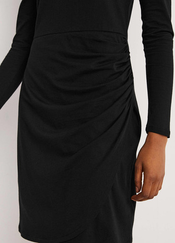 Черное кэжуал платье на запах Boden однотонное