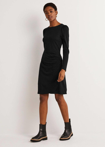 Черное кэжуал платье на запах Boden однотонное