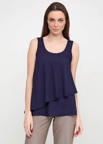 Темно-синяя летняя блуза Stefanie L
