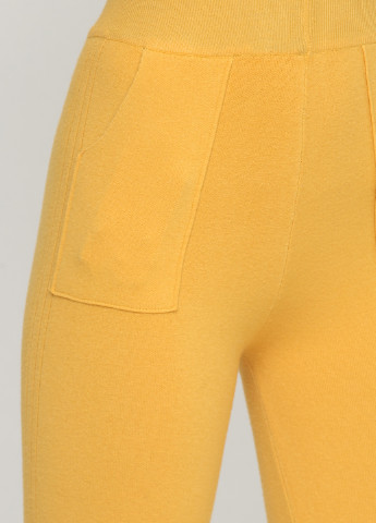 Костюм (джемпер, брюки) Max long fashion брючный однотонный жёлтый кэжуал