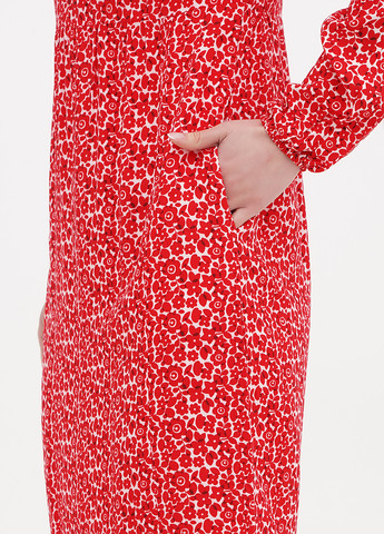 Красное кэжуал платье Boden с цветочным принтом
