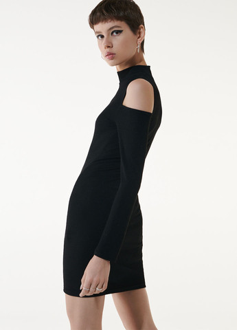 Черное кэжуал платье платье-водолазка Sinsay однотонное
