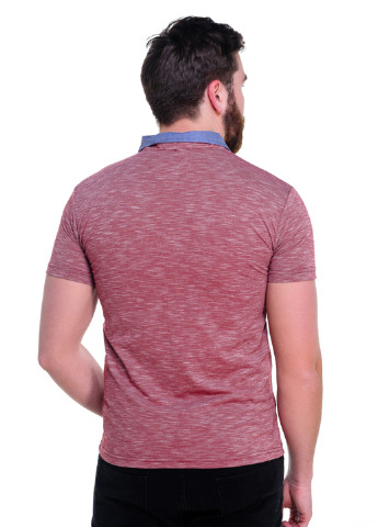 Бордовая футболка-поло для мужчин Issa меланжевая