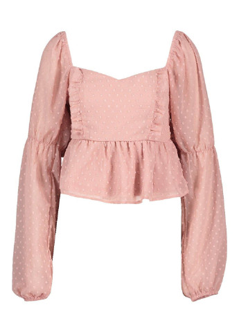Светло-розовая демисезонная блуза Boohoo