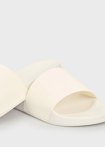 Белые шлепанцы Calvin Klein Jeans с тиснением, с логотипом