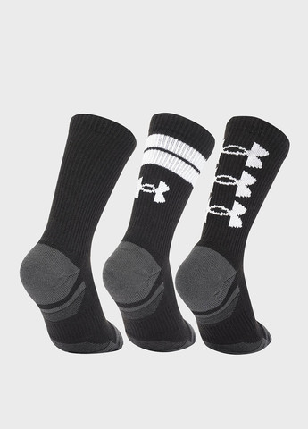 Чорно-білі шкарпетки (3 пари) Under Armour логотипи (328001426)