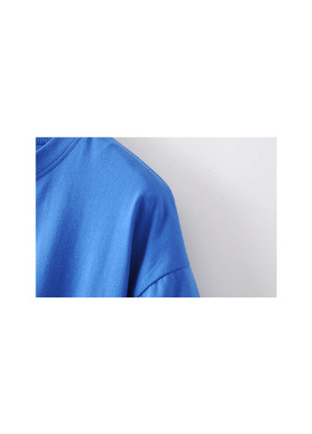 Синяя летняя футболка женская sunny flowers Berni Fashion WF-2778