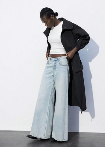 Плащ SHEIN на блискавці, на кнопках демісезон (325533157)