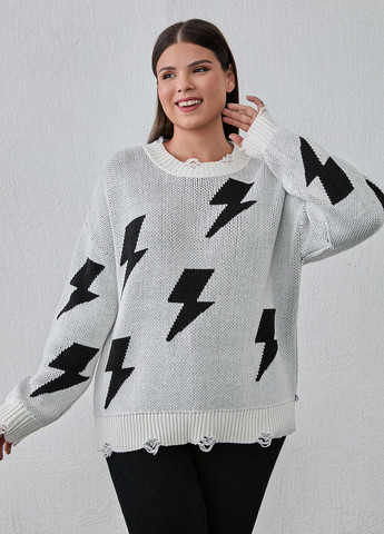 Белый демисезонный джемпер джемпер SHEIN