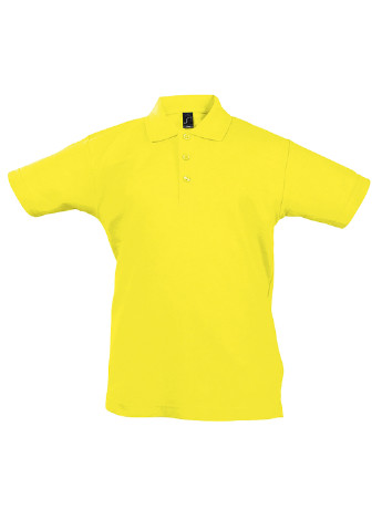 Лимонная детская футболка-поло для девочки Sol's однотонная
