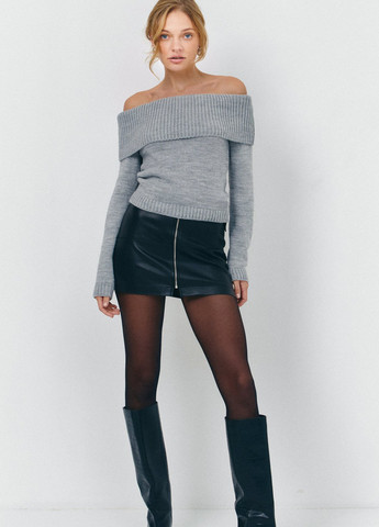 Серый демисезонный свитер Gepur