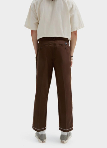 Коричневые кэжуал демисезонные прямые, укороченные брюки Vans