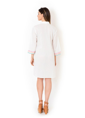 Білий пляжна сукня сорочка Iconique з орнаментом