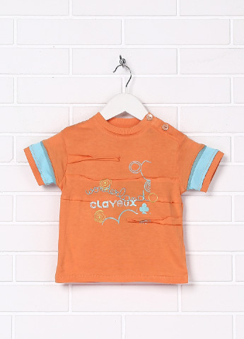 Помаранчева літня футболка з коротким рукавом Clayeux